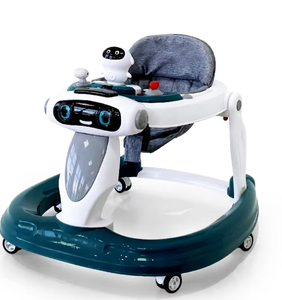 Marche-bébé musical tout-en-un avec siège <span class=keywords><strong>réglable</strong></span> en hauteur, base à bascule amusante et plateau de jeu amovible pour bébés en croissance - Product Image 3