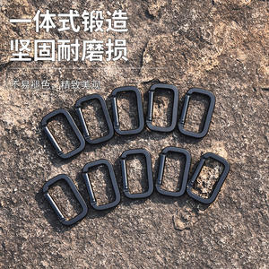 หัวเข็มขัดอลูมิเนียมอัลลอยด์ทรงสี่เหลี่ยมเอ็กเซล 6 มม. สีดำเคลือบด้วยไฟฟ้า ทนทานสำหรับกระเป๋า รับน้ำหนักได้ 5 กก. - Product Image 4