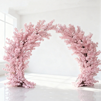 Arche de fleurs artificielles de luxe en soie, plus de 200 cm, pour décor de scène de mariage et de fête