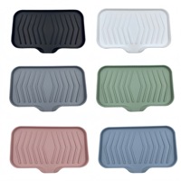 Soporte de jabón de silicona moderno y ecológico, personalizado de fábrica, resistente al calor, antideslizante, fácil de limpiar, tipo cascada
