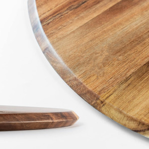 Tagliere Grande per <span class=keywords><strong>Pizza</strong></span> in Legno di Acacia, Rotondo, con Manico, per Servire Salumi, Carne <span class=keywords><strong>e</strong></span> <span class=keywords><strong>Pane</strong></span> - Product Image 5