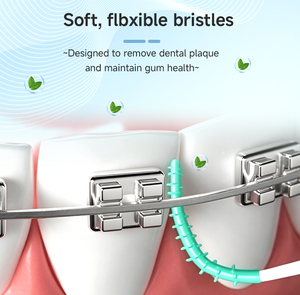 Palillo <span class=keywords><strong>Interdental</strong></span> Flexible de Doble Material con Punta de Silicona de Grado Alimenticio, Herramienta de Limpieza Dental para Aparatos Ortodóncicos y Encías Sensibles - Product Image 3