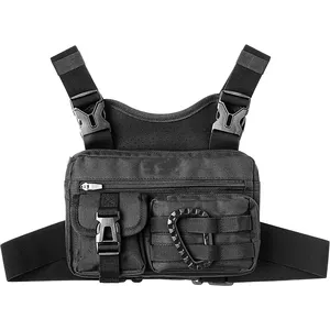 Sac de poitrine utilitaire sport OEM ODM usine BSCI sac de poitrine gilet tactique