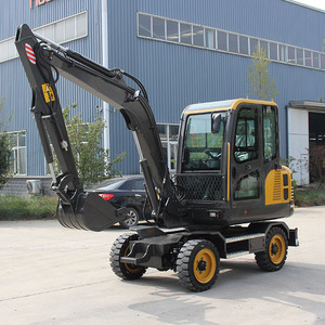 Mini-excavatrice de haute qualité 5 <span class=keywords><strong>tonnes</strong></span> Petite excavatrice à roues hydraulique Radbagger avec 4 pneus Mini-excavatrice à roues - Product Image 4