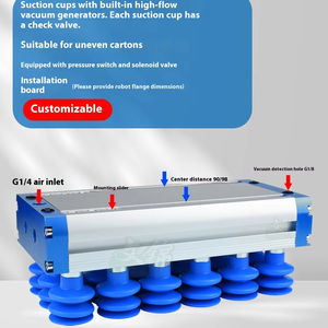 Wenjin Universal Robótica Arm-Mounted Aspiração a Vácuo Gripper | Customizável Suave Silicone Sucção Copas (Vários Tamanhos) - Product Image 4