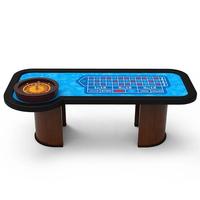 YH Bestseller 22-Zoll Roulette-Rad Unterhaltungs-Poker-Club-Stil MDF Massivholz Casino Roulette-Tisch
