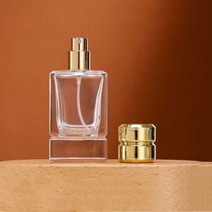 Flacon de parfum vide en verre épais de qualité supérieure, carré, 30 ml, 50 ml, 100 ml, avec vaporisateur et bouchons originaux, vente en gros - Product Image 5