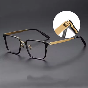 Nouvelles montures de lunettes optiques de luxe rétro vintage en acétate 2026, montures de lunettes de créateur en titane pour hommes - Product Image 1
