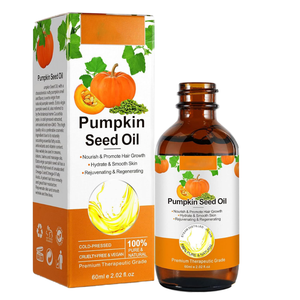 Huile de graines de citrouille 100 % pure, pressée à froid, à base de plantes, en gouttes liquides orales, hydratant pour la croissance des cheveux, huile de massage pour une peau lisse (OEM) - Product Image 6