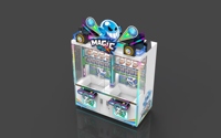 Machine à grue populaire avec 14 compartiments pour cadeaux, verre trempé durable, grand espace de rangement, jeux de balles en anglais