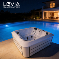 Bain à remous autoportant haut de gamme LOVIA Design, le meilleur spa extérieur, jacuzzi Balboa en acrylique, baignoire de massage pour 6 personnes
