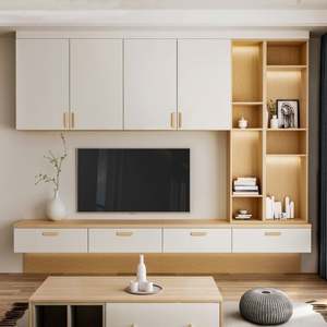 Modern Design Laser TV Projector Cabinet <b>Suspended</b> LED Wall Unit with Wall Cabinet TV Rack - Product Image 2