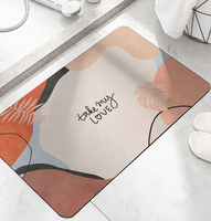 Tapis de salle de bain, de prière, de pique-nique, de salon, rectangulaire moderne, absorbant l'eau, antidérapant, lavable, R STAR RS6-002, fourni par l'usine