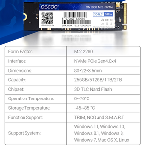 قرص صلب SSD بسعة 1 تيرابايت M2 NVMe PCIe Gen4.0 NVMe <span class=keywords><strong>M</strong></span>.<span class=keywords><strong>2</strong></span> SSD سعات 4 تيرابايت و<span class=keywords><strong>2</strong></span> تيرابايت و1 تيرابايت و512 جيجابايت و256 جيجابايت، محرك أقراص صلبة لجهاز PS5 وملحقات الكمبيوتر - Product Image 6