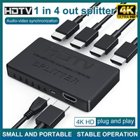 4K HDMI dağıtıcı 1X2 1 2 4 out 4K3 0HZ HDMI dağıtıcı 1X4 4 limanlar PS5 PS4 Xbox için HDMI Hub tekrarlayıcı amplifikatör Apple TV PC