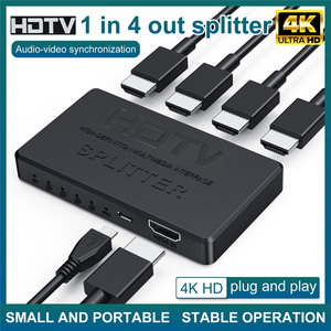 Répartiteur <span class=keywords><strong>HDMI</strong></span> 4K 1X2 1 en 2 4 sorties 4K30HZ Répartiteur <span class=keywords><strong>HDMI</strong></span> <span class=keywords><strong>1X4</strong></span> 4 Ports Répéteur Amplificateur pour PS5 PS4 Xbox Apple TV PC - Product Image 2