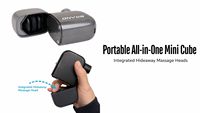 Masseur à percussion des tissus profonds, 4 têtes de massage, 4 vitesses, LED, amplitude de 6 mm, mini, chauffant, portable, sans balais, pour le corps, 1500 mAh, pour les muscles