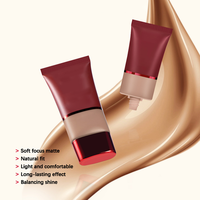 Fond de teint liquide en tube, couvrance totale, longue tenue, fini mat, pour plusieurs tons de peau, contrôle du sébum, base de maquillage pour le visage