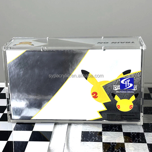 SYP vente acrylique transparent avec étui à couvercle magnétique pour les <span class=keywords><strong>célébrations</strong></span> Pokémon 25th UPC <span class=keywords><strong>Ultra</strong></span> <span class=keywords><strong>Premium</strong></span> <span class=keywords><strong>Collection</strong></span> scellé Charizard Pikachu - Product Image 1