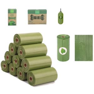 Vente en gros d'usine, fabrication de sacs poubelle en plastique pour animaux de compagnie, sacs poubelle biodégradables en plastique pour déchets d'animaux de compagnie, imprimés sur mesure, en rouleau - Product Image 2