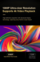 Mini projecteur TS-6 4K portable vidéo 3D prêt à l'emploi pour le home cinéma et les jeux Android 13 avec objectif à courte focale et mise au point automatique