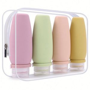 Juego de Botellas de Viaje Reutilizables, Portátiles, a Prueba de Fugas, de Silicona Suave, Recargables, para Artículos de Aseo y Cosméticos - Product Image 1