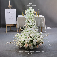 Guirlande florale artificielle en cascade pour table de mariage, chemin de table, décoration de fête d'anniversaire, scène et vitrine