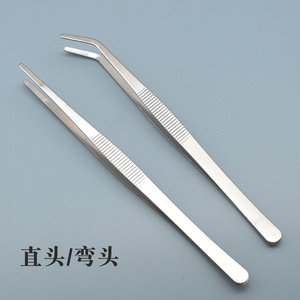 Pinzas de acero inoxidable con puntas endurecidas, rectas y curvas, adecuadas para paisajismo, bonsái y plantas suculentas. - Product Image 1