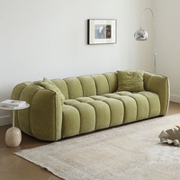 Ensemble de canapés vintage français en chenille, canapé paresseux pour petit espace, appartement, villa et chambre à coucher