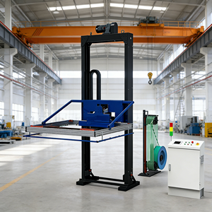 Máquina Flejadora Automática PLC de 250 kg para Paletización Horizontal/Vertical, para Empaquetado de Plástico de Grado Alimenticio, Alto Nivel de Seguridad - Product Image 1