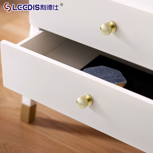 Lgedis Minimalist Furniture Cabinet Knobs Aluminum Alloy Round <b>Single</b> Hole <b>Wardrobe</b> Drawer Handles Durable Hardware - Product Image 2