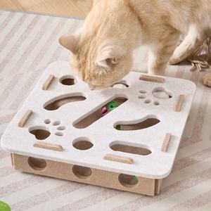 Juguete interactivo para gatos 2 en 1 con pista de bolas y poste para rascar, postes para rascar de Sisal con juguetes interactivos de <span class=keywords><strong>seguimiento</strong></span>, juguete para gatos - Product Image 5