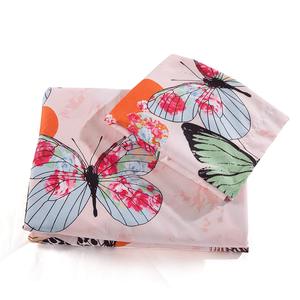 Simple 4 pièces motif papillon imprimé polyester brossé <span class=keywords><strong>drap</strong></span> <span class=keywords><strong>housse</strong></span> de couette et taie d'oreiller ensemble pour un usage domestique - Product Image 5