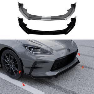 Front Bumper Lip Splitter For Toyota GR86 2022+ Piano Black Carbon Fiber Texture ABS Body Kit - Product Image 1