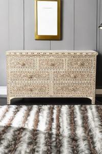 Meuble à tiroirs unique en os incrusté, fabriqué à la main avec des détails de luxe pour les projets de décoration intérieure à prix de gros - Product Image 2