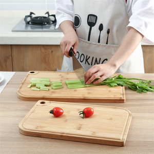Ensemble de 3 planche à découper en bambou de couleur naturelle biologique protection de l'environnement <span class=keywords><strong>bois</strong></span> viande veget pour cuisinière de cuisine - Product Image 2