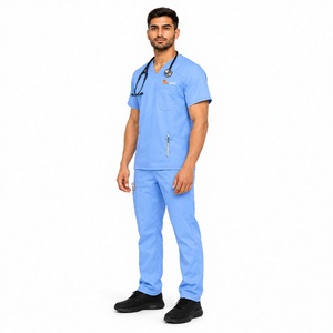 Uniforme Médico para Hombre, Conjunto de Parte Superior e Inferior, Algodón Premium, Cómodo y Transpirable, Uniforme de Trabajo para Hospital - Product Image 1