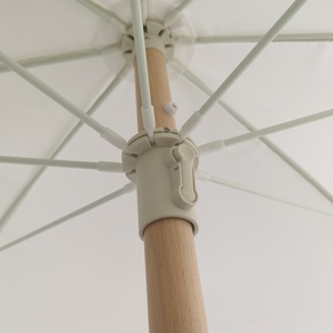 Perche en bois Vintage de 8 pieds, style Boho, en <span class=keywords><strong>toile</strong></span>, frange jaune, <span class=keywords><strong>parasol</strong></span> d'extérieur, <span class=keywords><strong>parasol</strong></span> de plage avec pampilles/ - Product Image 2