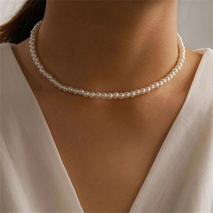 Luxury Vintage Elegant Women Jewelry Necklace Pearl <b>Chain</b> Necklace Shell Heart Pendant Necklace - Product Image 6