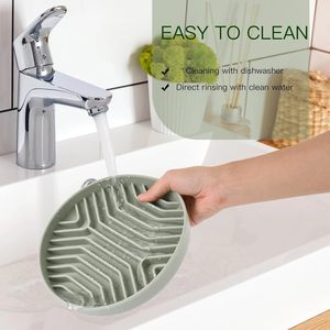 Gamelle anti-glouton pour animaux de compagnie avec design <span class=keywords><strong>labyrinthe</strong></span> rainuré, <span class=keywords><strong>plateau</strong></span> de léchage plat en silicone antidérapant pour chatons, chiots et animaux adultes - Product Image 6