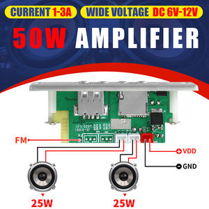 Reproductor <span class=keywords><strong>MP3</strong></span> para Auto de 50W 12V, Amplificador Bluetooth 5.0, Placa Decodificadora <span class=keywords><strong>MP3</strong></span> de 25W, Módulo de Grabación USB, Radio FM AUX, Altavoz Manos Libres, <span class=keywords><strong>Música</strong></span> - Product Image 3