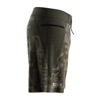 Short de plage imprimé pour homme, motif tactique Olive Moss, maille légère, taille élastique avec cordon de serrage, séchage rapide, poche zippée