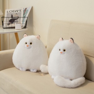 Juguete de Peluche de <span class=keywords><strong>Gato</strong></span> <span class=keywords><strong>Persa</strong></span> Blanco Personalizado, Peluche Corto y Suave Relleno de Algodón PP, Juguete de Peluche de Animal para el Hogar, Gran Venta - Product Image 2