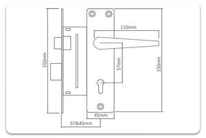 Phòng tắm hiện đại 2 đòn bẩy xử lý khóa đôi sắt nhôm chốt 2 đòn bẩy Mortise <span class=keywords><strong>lockset</strong></span> Nhà cung cấp cửa đòn bẩy xử lý khóa Bộ - Product Image 5