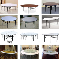 Ventes chaudes, prix bas, table ronde pliante moderne pour 10 personnes