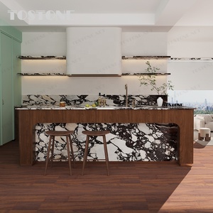 Piano Cucina in Marmo Viola Tostone Turco, Design per Isola Cucina di Grandi Dimensioni, Stile Villa Francese, Pietra Naturale - Product Image 2