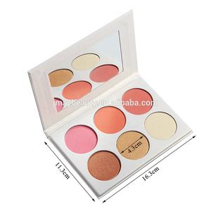 Paleta profesional Colorete Sombra de contorno para maquillaje de mejillas Maquillaje facial orgánico sin crueldad <span class=keywords><strong>Bronceador</strong></span> Colorete en polvo Mineral - Product Image 5