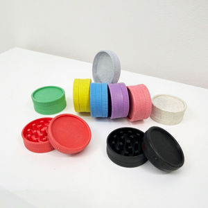 Günstiger Fabrik-Großhandel: 55 mm Kräutermühle mit Individuellem Logo aus Biologisch Abbaubarem Pflanzenfaser-Kunststoff, 2-Schichtig - Product Image 1