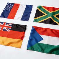 Support de drapeau de table avec piédestal en métal inoxydable pour célébrations festives, décoration de bureau et de maison