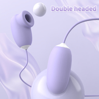 Vibrateur portable à succion avec boîte, stimulateur double extrémité pour point G, mamelons et clitoris, jouets sexuels de poche pour couples, pour femmes